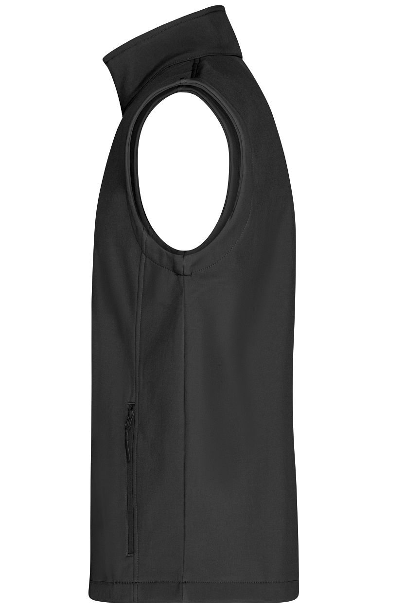 Men's Promo Softshell Vest "JN1128" in Black/Black, Größe 3XL - Daiber
