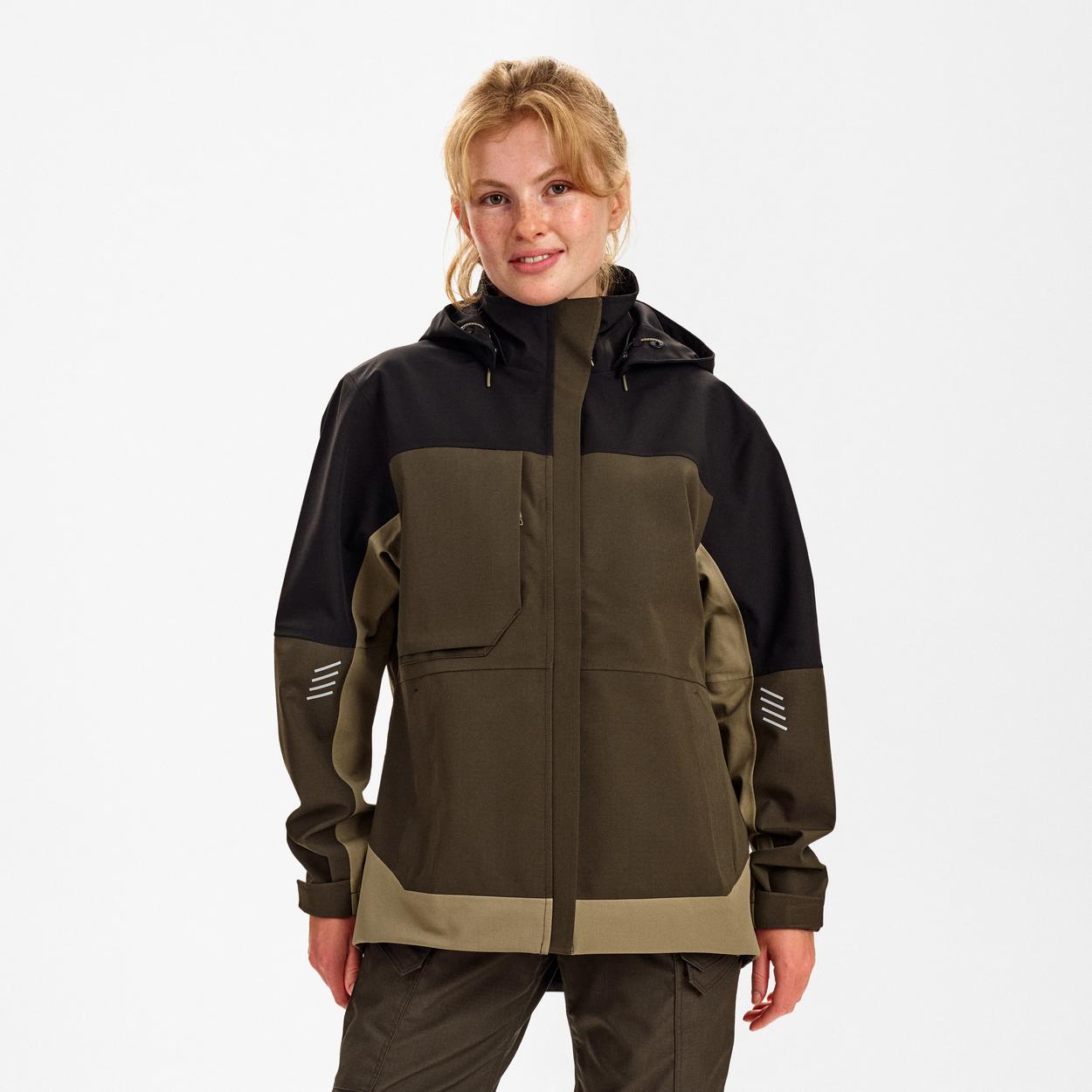 ENGEL Entire Damen Shelljacke in Forest Green/Schwarz, Größe XS