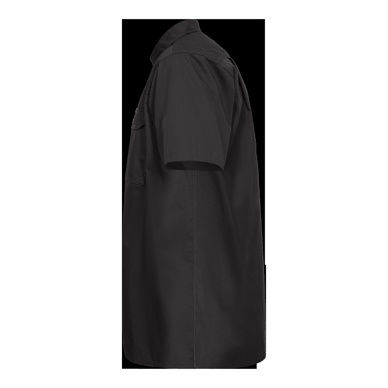 ENGEL Extend kurzärmliges Herrenhemd in Anthrazit Grau, Größe 47/48