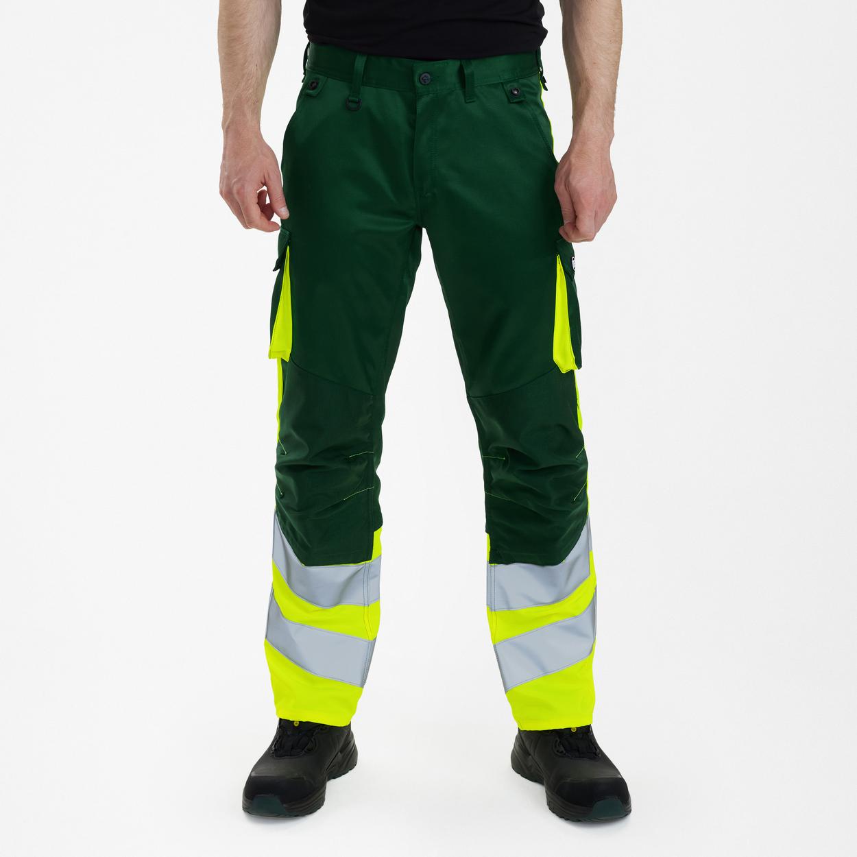 ENGEL Safety Light Arbeitshose in Green/Hivis yellow, Größe 106