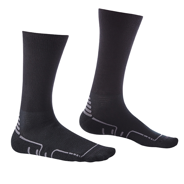 RUNNEX® ESD-Wintersocken mit Merinowolle in Schwarz / Grau, Gr. 47-50