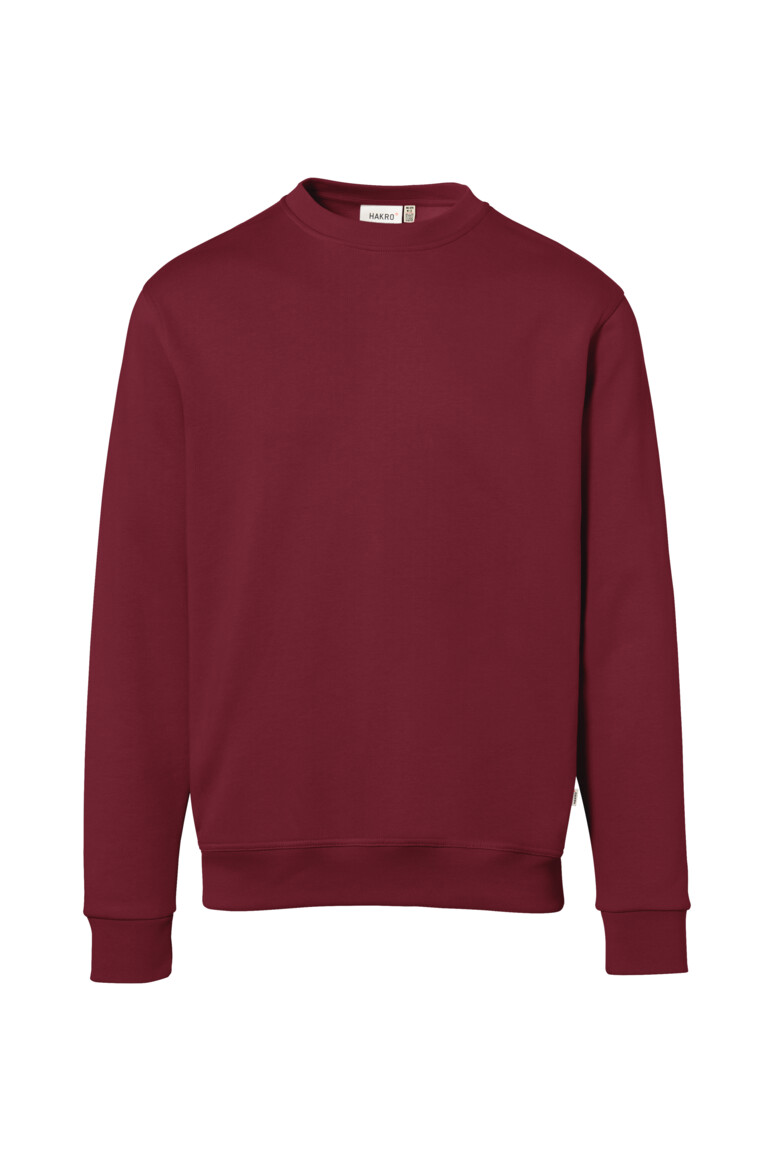 HAKRO 570 Sweatshirt Bio-Baumwolle GOTS in Weinrot, Größe 6XL