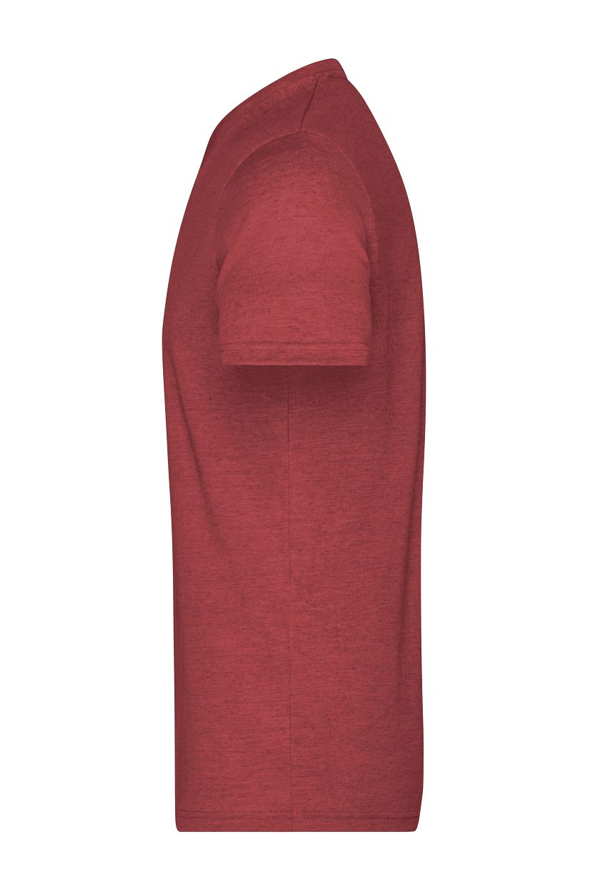 Men's Heather T-Shirt "JN974" in Wine-Melange, Größe 3XL - Daiber