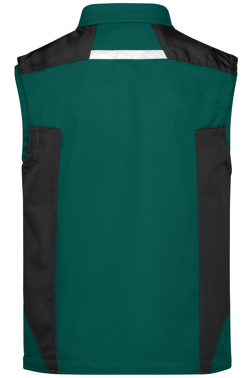 Workwear Softshell Vest - STRONG - "JN845" in Dark-Green/Black, Größe 6XL - Daiber