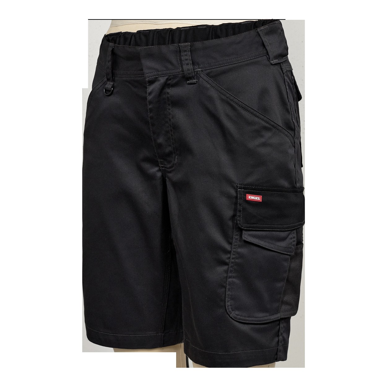 ENGEL Galaxy Damen Arbeitsshorts mit 2-Wege-Stretch in Anthrazitgrau/Schwarz, Größe 48