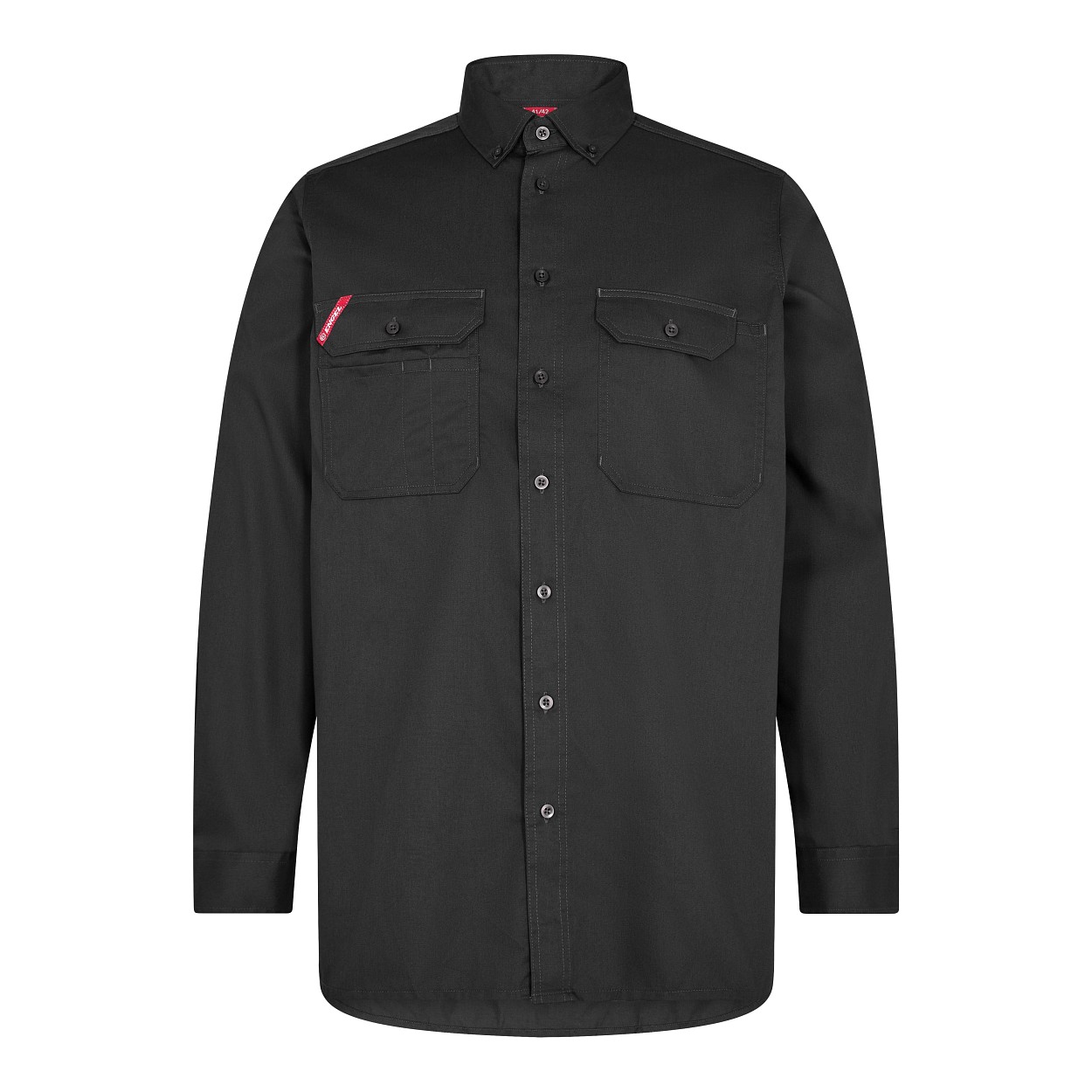 ENGEL Extend langärmliges Herrenhemd in Anthrazit Grau, Größe 43/44