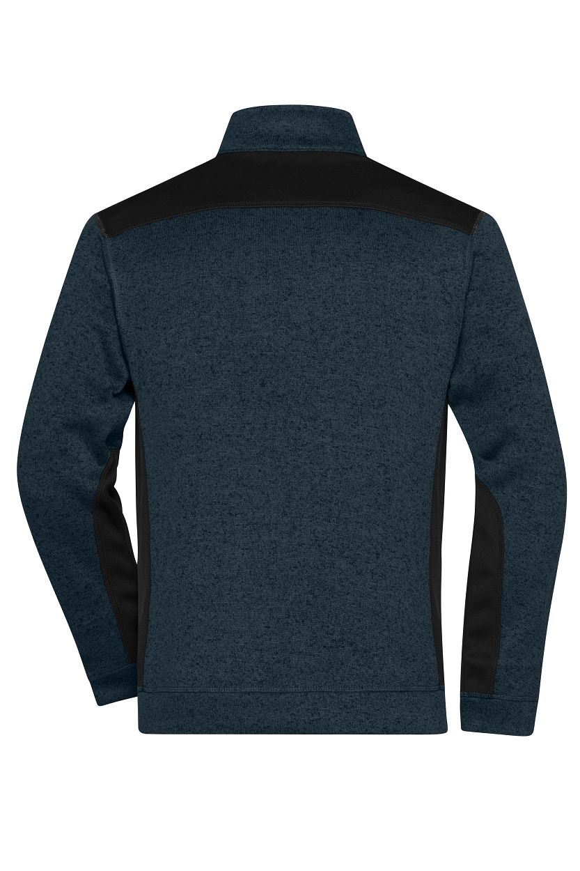 Men's Knitted Workwear Fleece Jacket - STRONG - "JN862" in Navy/Navy, Größe 6XL - Daiber