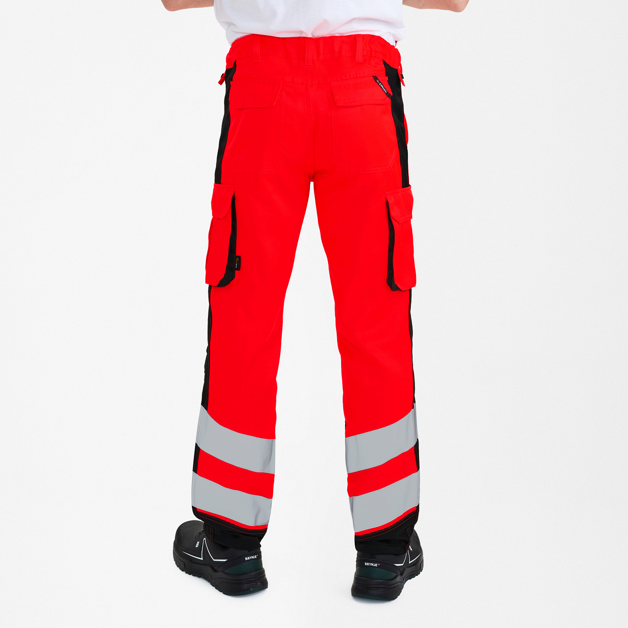 ENGEL Safety Light Arbeitshose in Rot/Schwarz, Größe 106