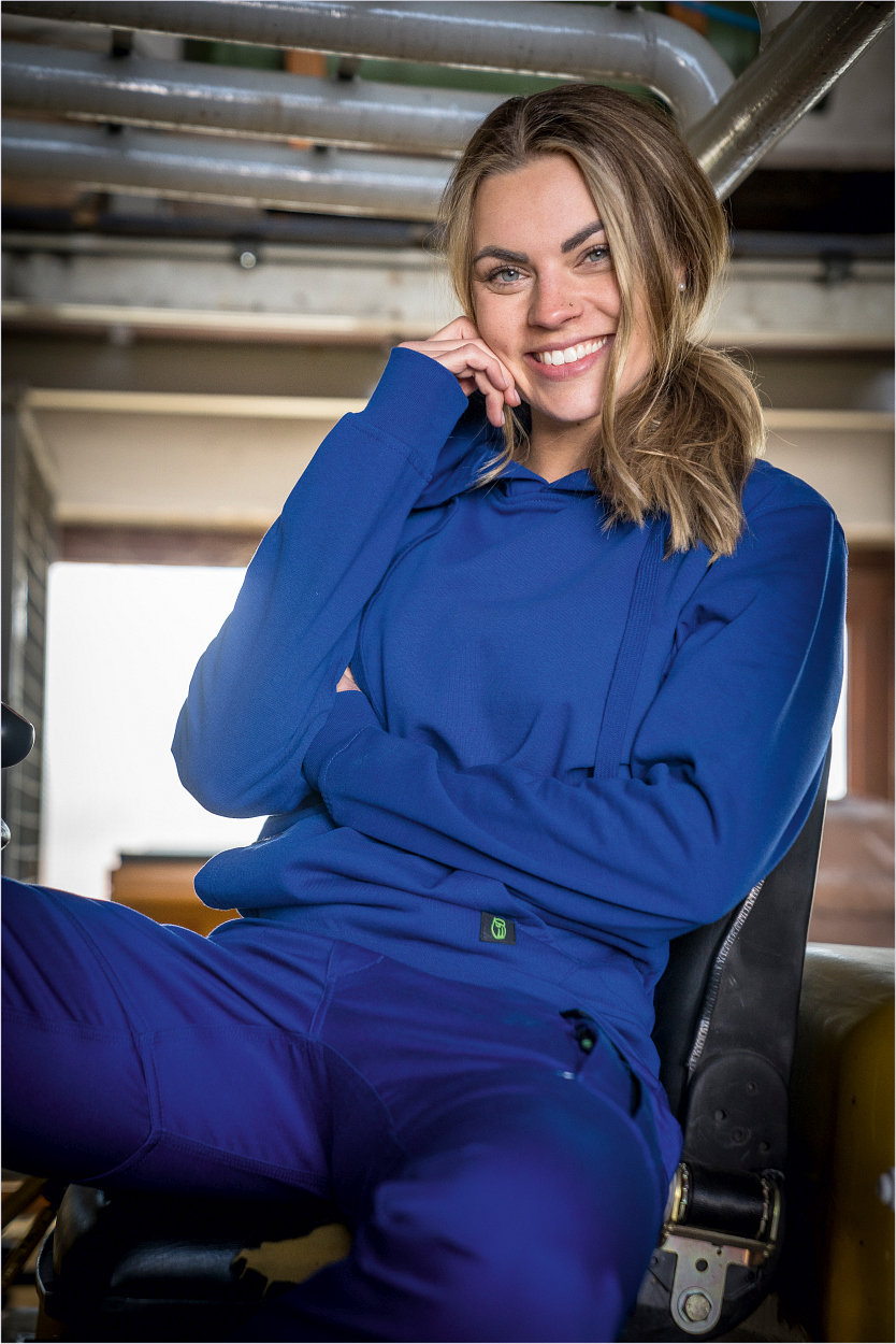 Hoodie "Toni" Flex Line Kornblau FLEXQ, Gr. 2XL von Leibwächter