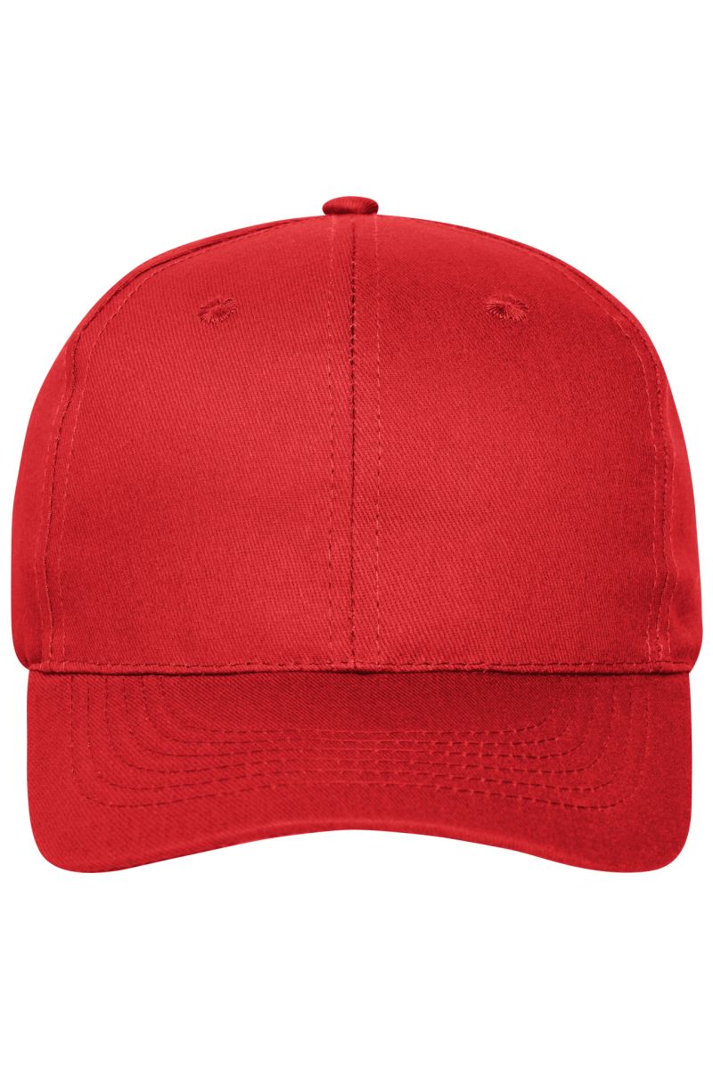 6 Panel Cap Bio Cotton in Red, Größe one size von myrtle beach