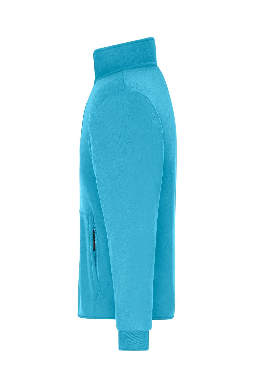 Men's Bonded Fleece Jacket "JN1322" in Turquoise/Dark-Grey, Größe 3XL - Daiber