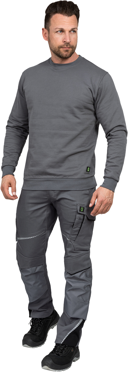 Rundhals-Sweater "Alex" Classic Line Grau LWSR, Gr. 2XL von Leibwächter