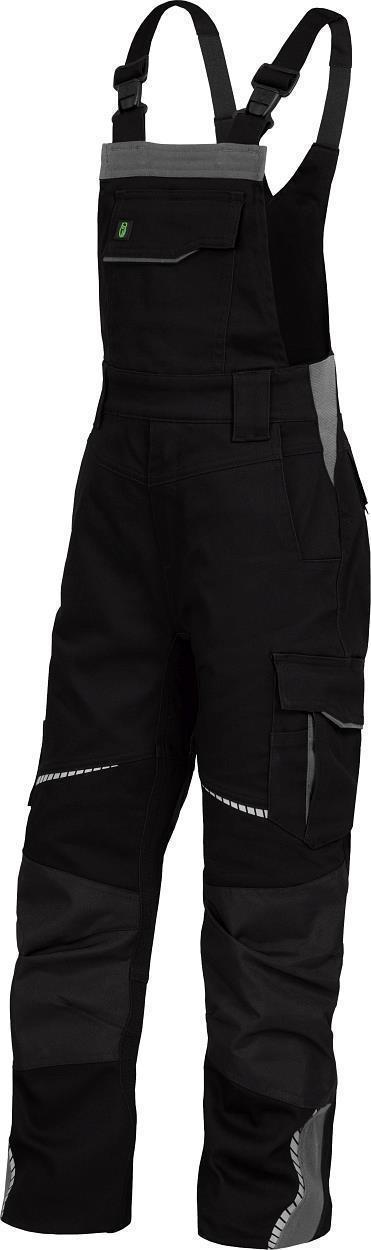 Kinder-Latzhose Flex Line Schwarz/Grau FLXKL, Gr. 158/164 von Leibwächter