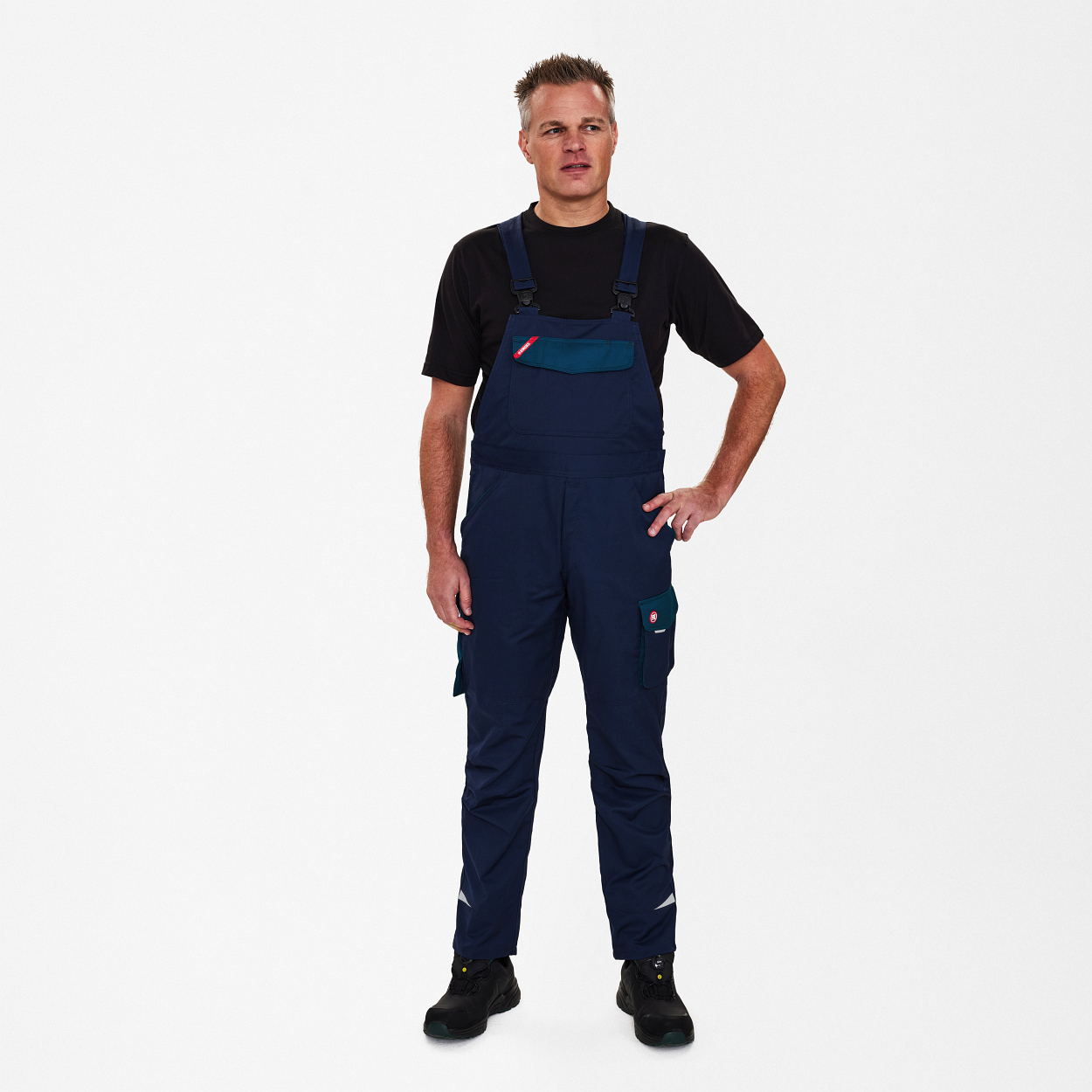 ENGEL Galaxy Light Latzhose in Blue Ink/Dark Petrol, Größe 106