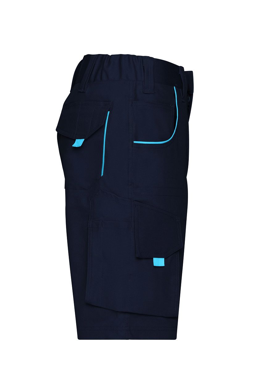 Workwear Bermudas - COLOR - "JN872" in Navy/Turquoise, Größe 62 - Daiber