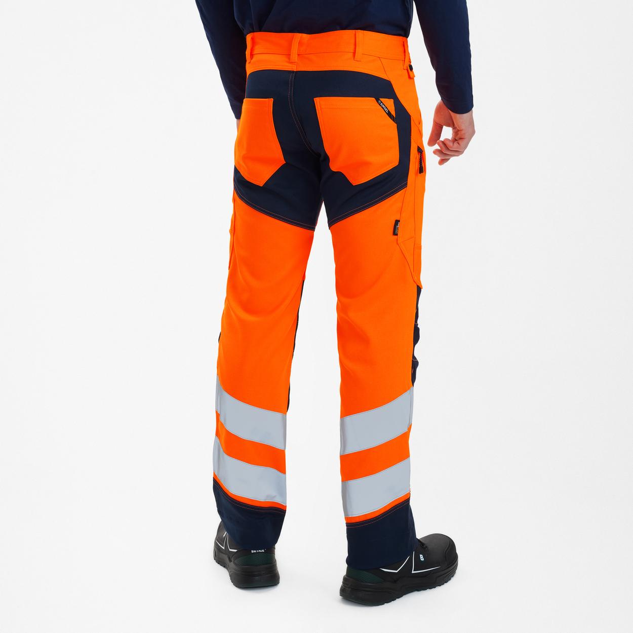 ENGEL Safety Arbeitshose mit 2-Wege-Stretch in Orange/Blue ink, Größe 26