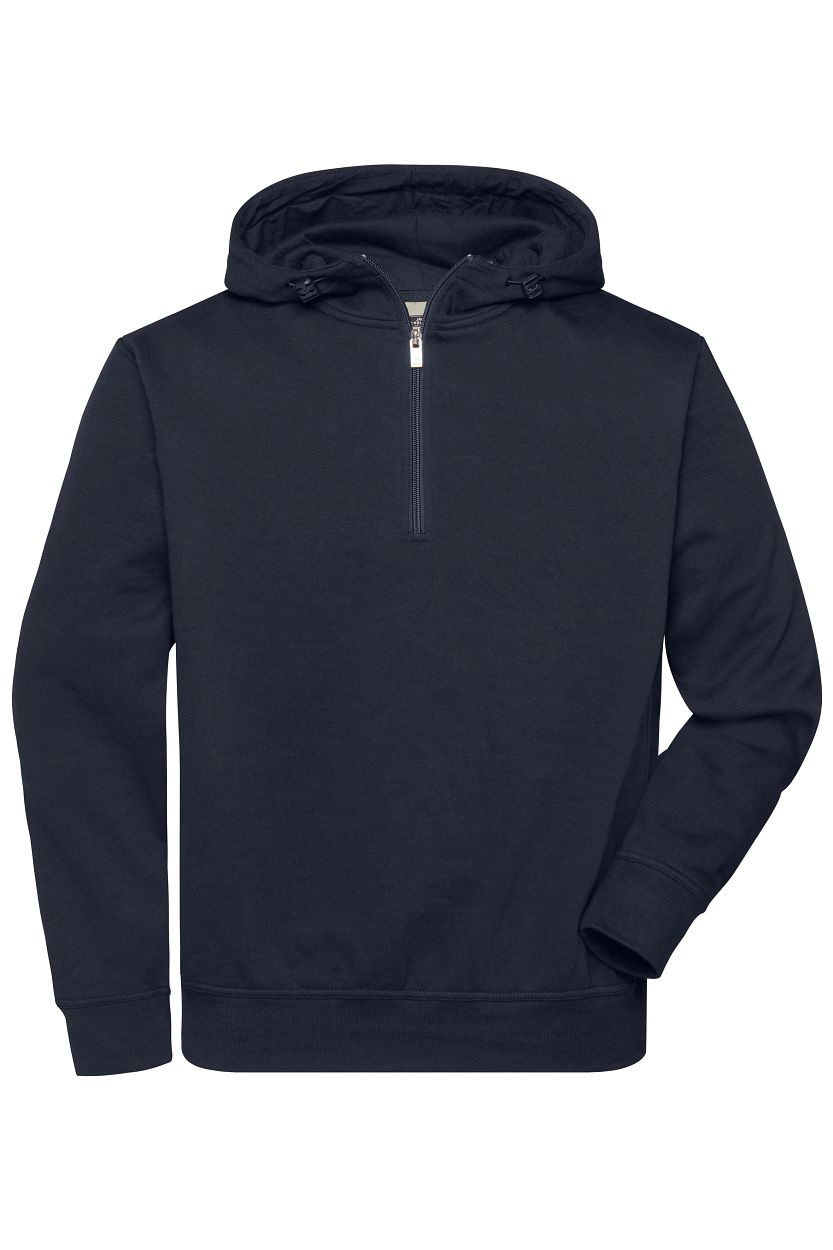 ORGANIC Workwear Half-Zip Hoody OCS Blended "JN839" in Navy, Größe 6XL - Daiber