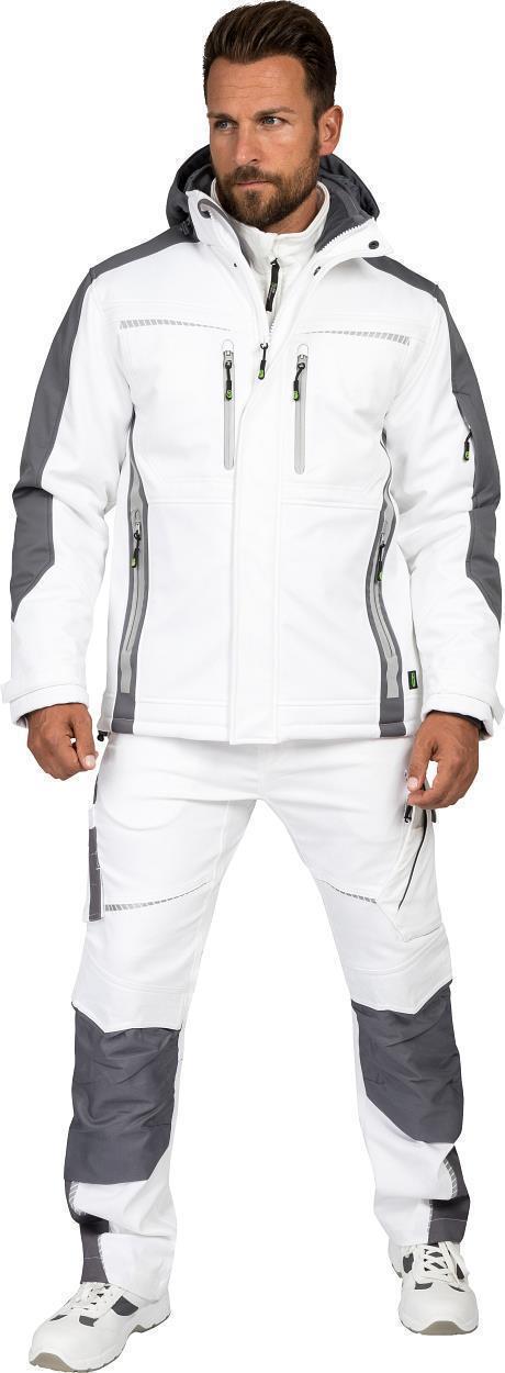 Winter Softshell Weiß/Grau FLEXI, Gr. 2XL von Leibwächter