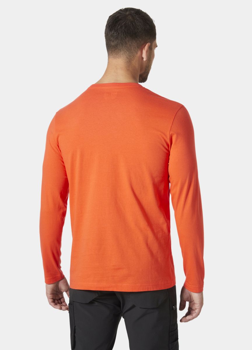 Langarmshirt Logo in Dark Orange, Gr. 4XL von Helly Hansen Workwear