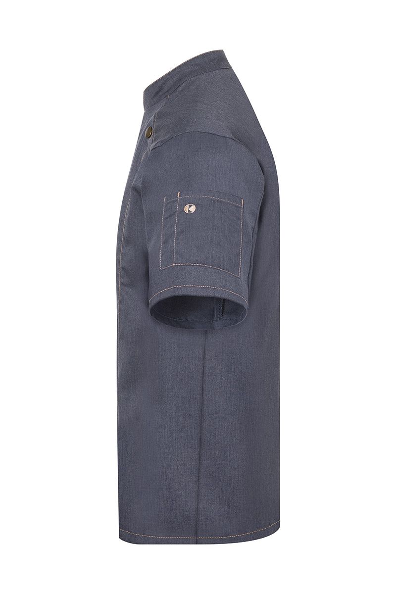 Kurzarm Kochjacke Jeans-Style Größe 74 in Vintage black von Karlowsky