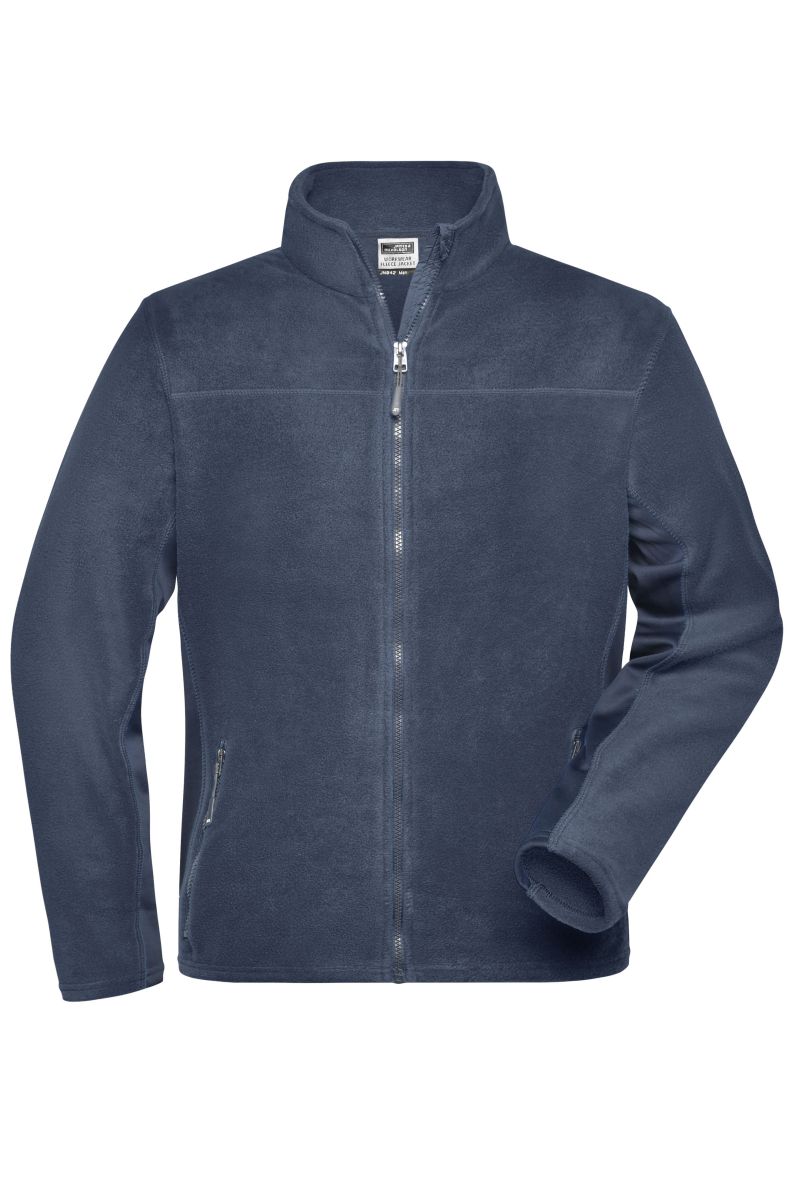 JN842 Herren Workwear Fleece Jacke - STRONG - in Navy / Navy, Größe S von James & Nicholson