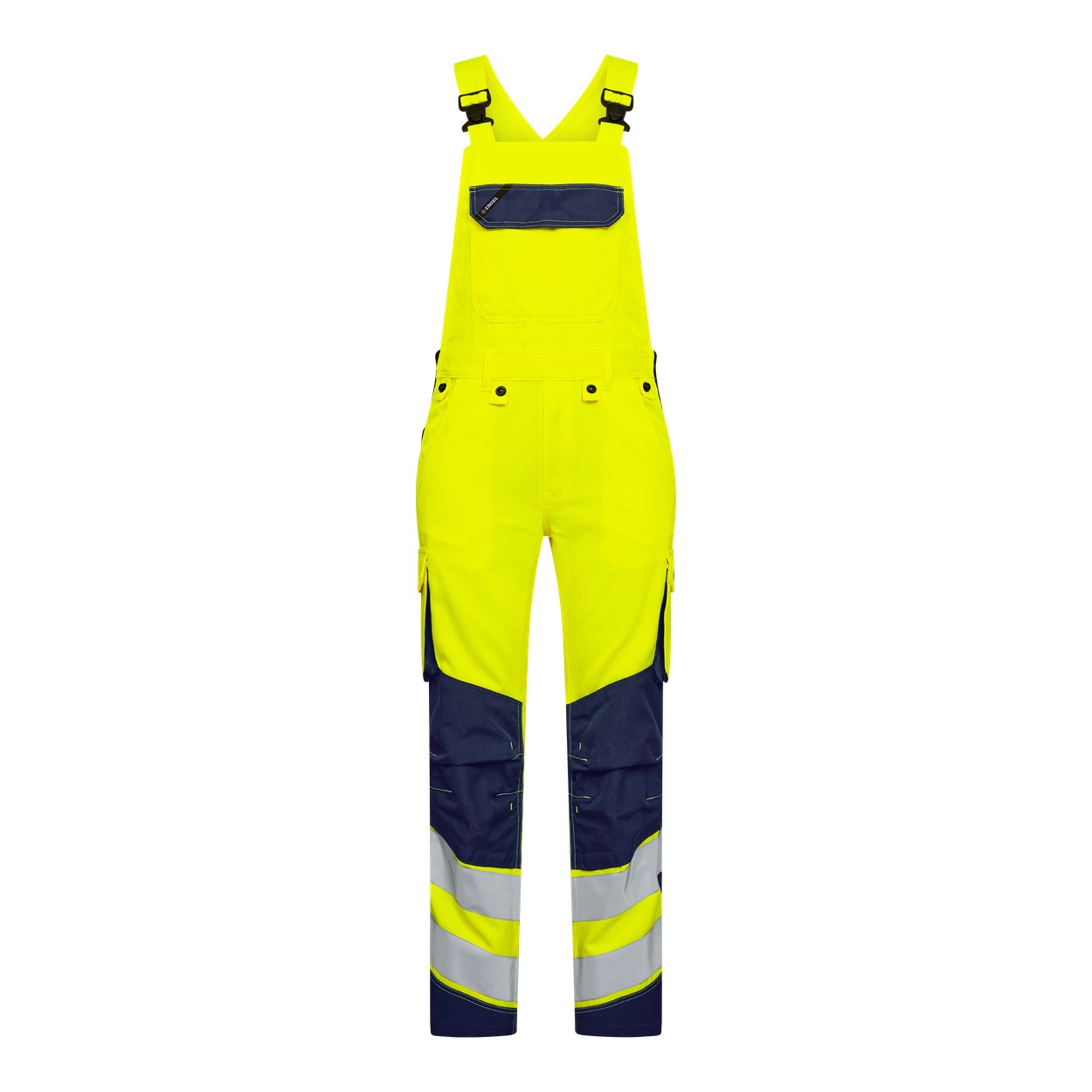 ENGEL Safety Light Latzhose in Gelb/Blue Ink, Größe 106