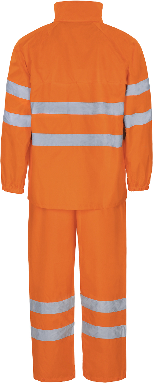 Warnschutz-Regenanzug leuchtorange in Gr. XXL von Vizwell