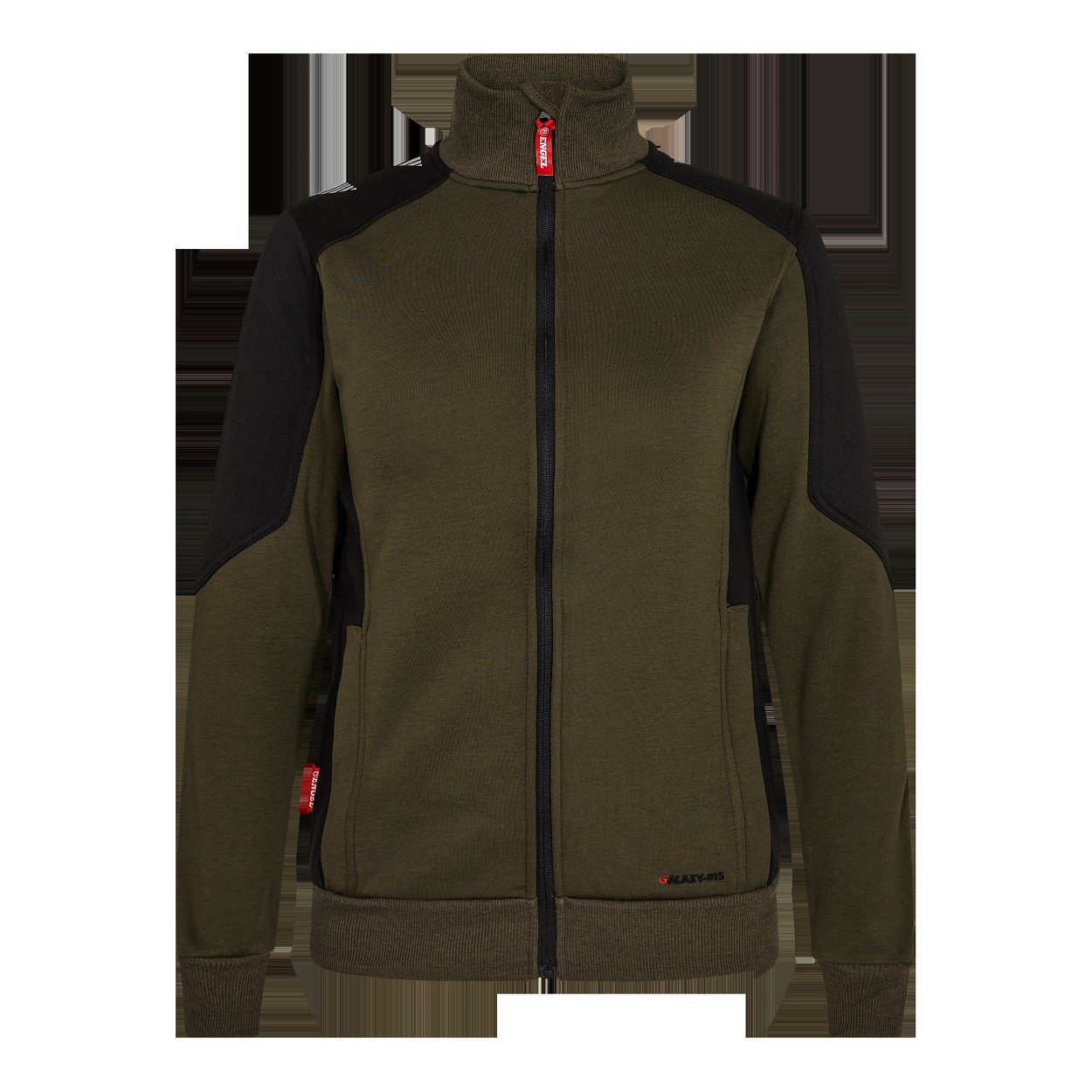 ENGEL Galaxy Damen Sweatcardigan in Forest Green/Schwarz, Größe XS