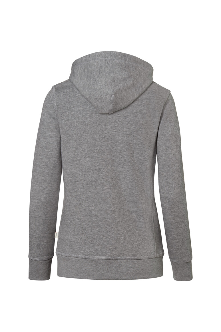 HAKRO 255 Damen Kapuzenjacke Bonded ECO in grau meliert/tinte, Größe 3XL