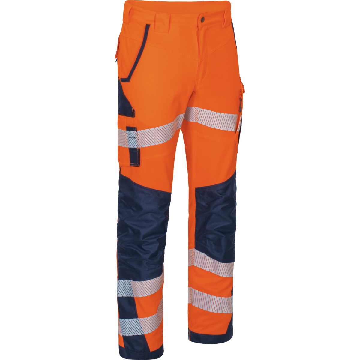 Bundhose Flex-HiVis leuchtorange-marine von Vizwell Bundhose Flex-HiVis leuchtorange-marine von Vizwell