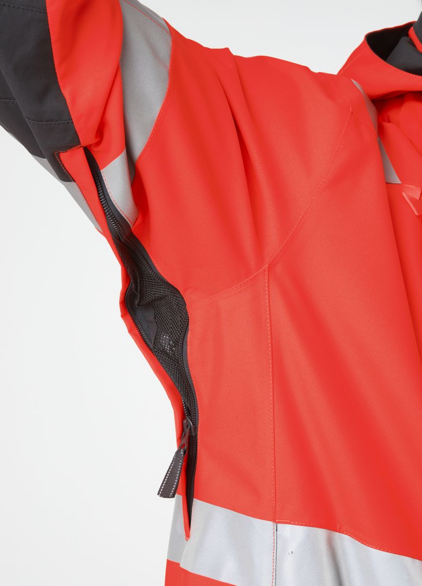 Hi-Vis wasserfeste Shell-Jacke Alna 2.0 in Red, Gr. L von Helly Hansen Workwear