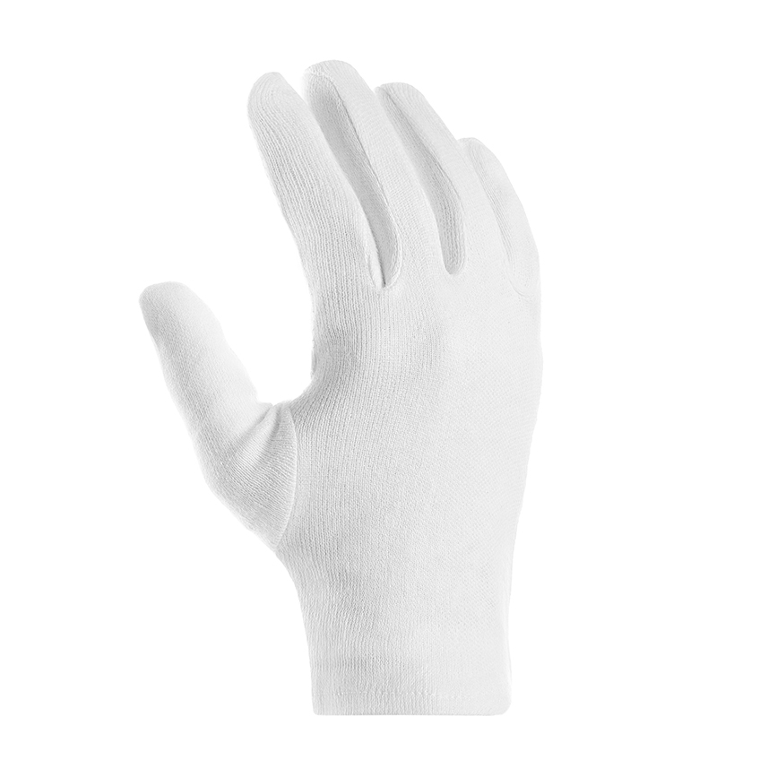 teXXor® Baumwolltrikot-Handschuhe MITTELSCHWER mit Schichtel in Weiß, Größe 5