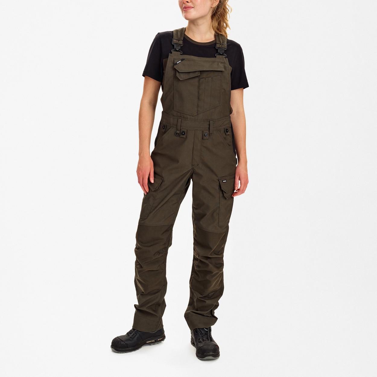 ENGEL Entire Damen Latzhose mit 2-Wege-Stretch in Forest Green, Größe 48