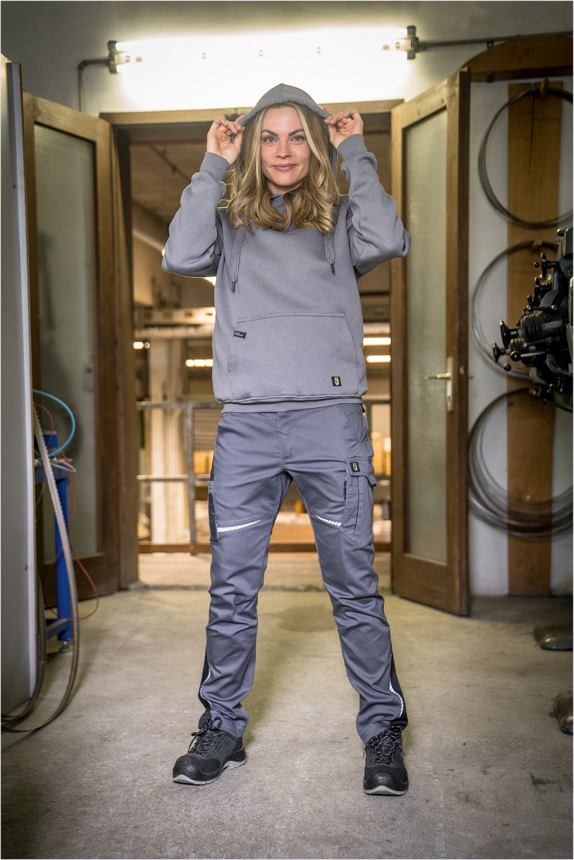 Hoodie "Toni" Flex Line Grau FLEXQ, Gr. 2XL von Leibwächter