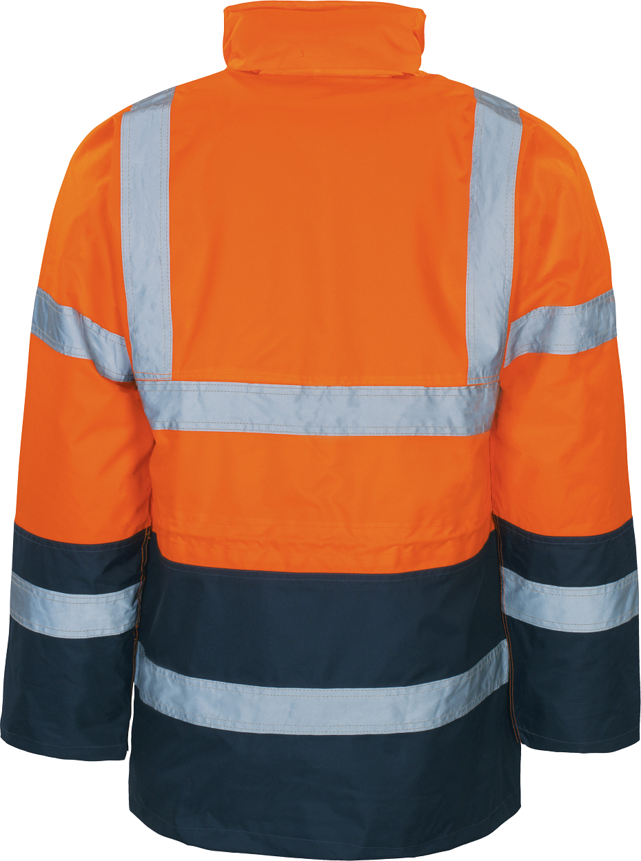 Warnschutz-K-Parka 2in1 leuchtorange-marine in Gr. XXL von Vizwell