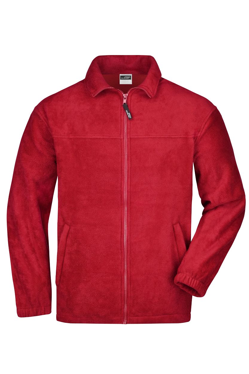 Full-Zip Fleece "JN044" in Red, Größe 4XL - Daiber