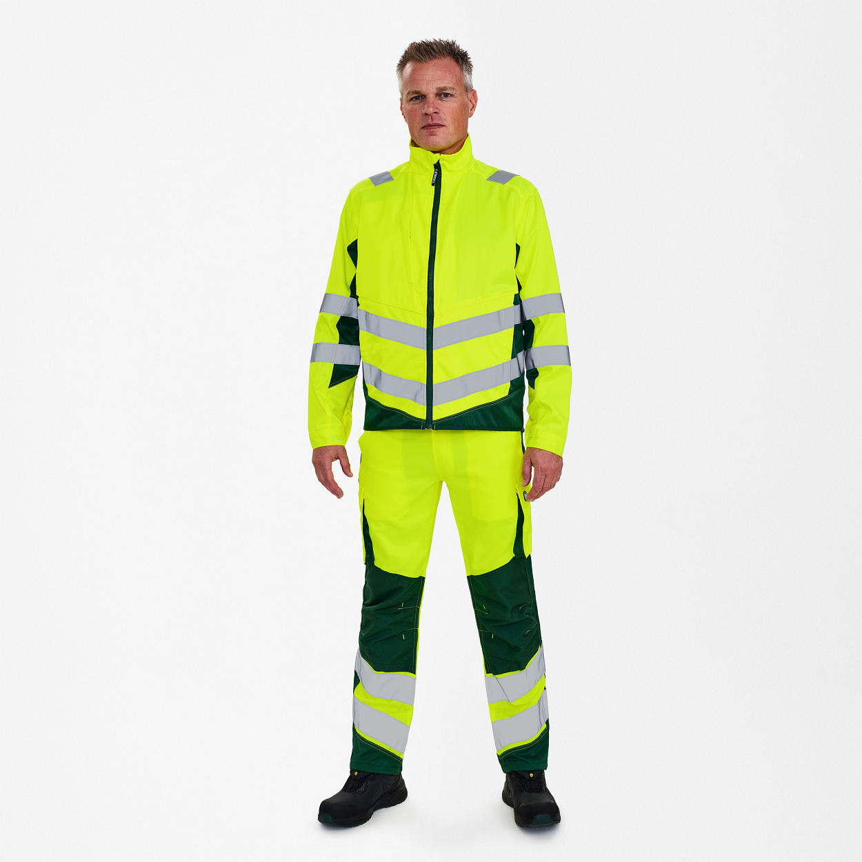 ENGEL Safety Light Arbeitsjacke in Gelb/Grün, Größe XS
