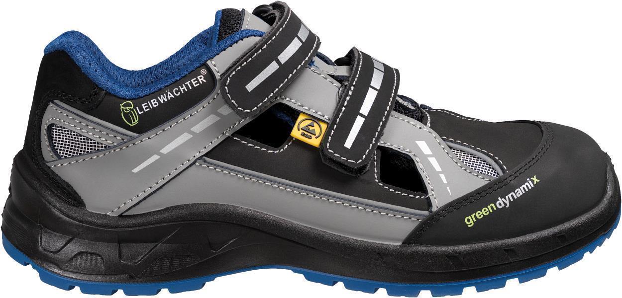 Sandale L7211 Athen in Schwarz/Grau, Gr. 47 von Leibwächter