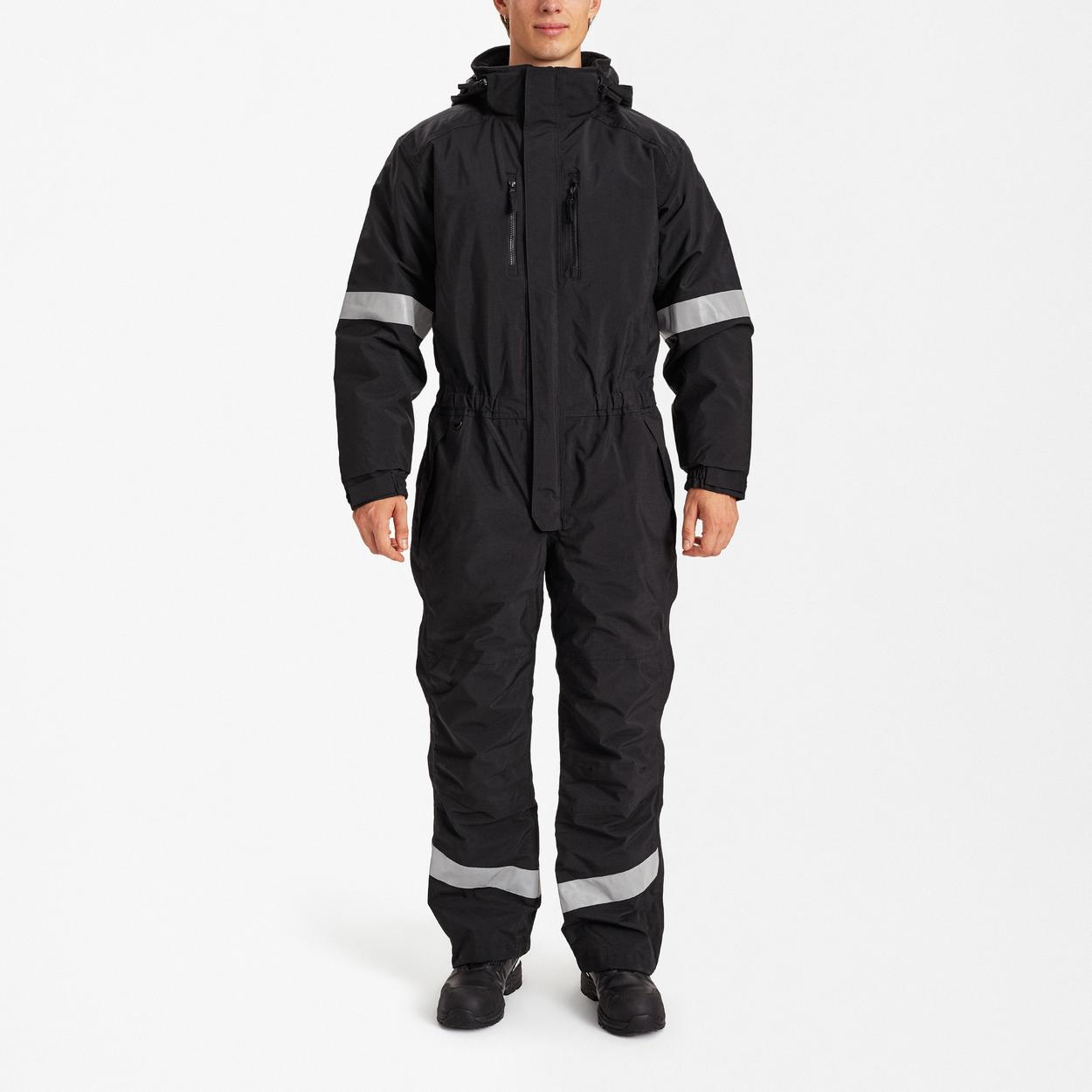 ENGEL Extend Winteroverall mit Reflexstreifen in Schwarz, Größe XS