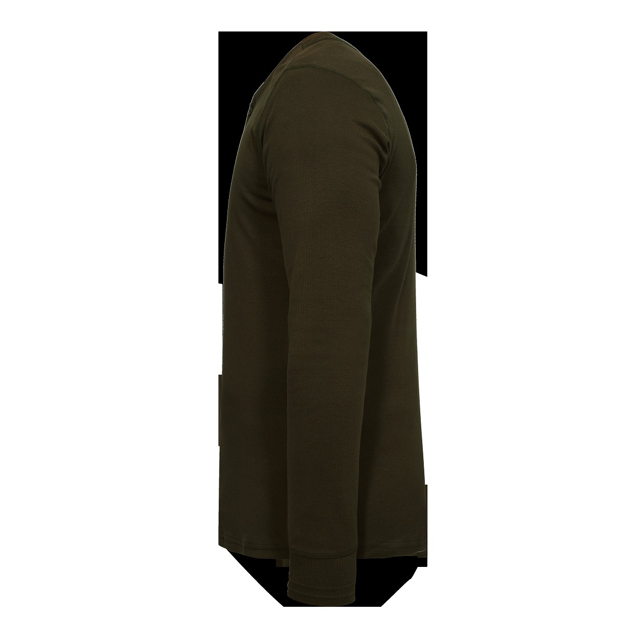 ENGEL Extend Grandad langarm-Shirt in Forest Green, Größe XS