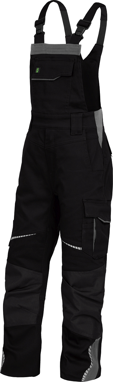 Kinder-Latzhose Flex Line Schwarz/Grau FLXKL, Gr. 158/164 von Leibwächter