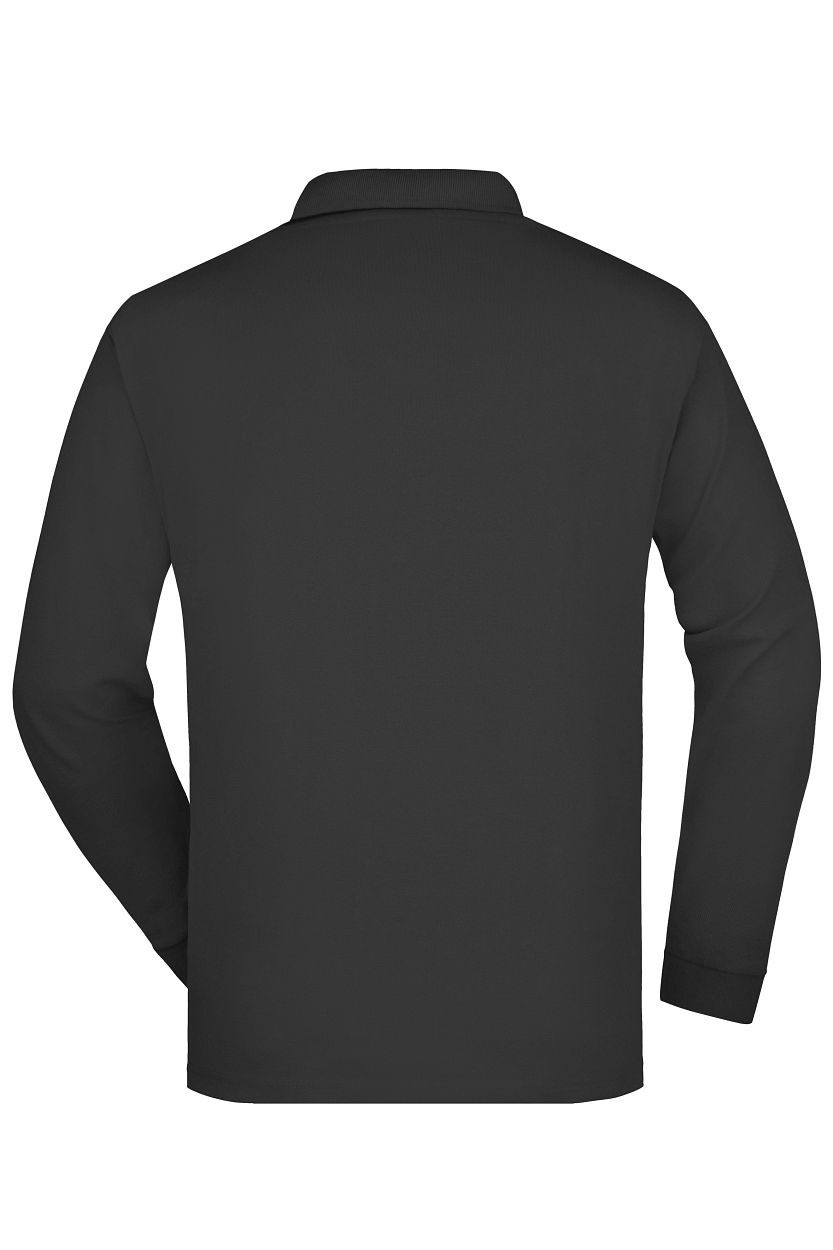 Polo-Piqué Long-Sleeved "JN022" in Black, Größe 2XL - Daiber