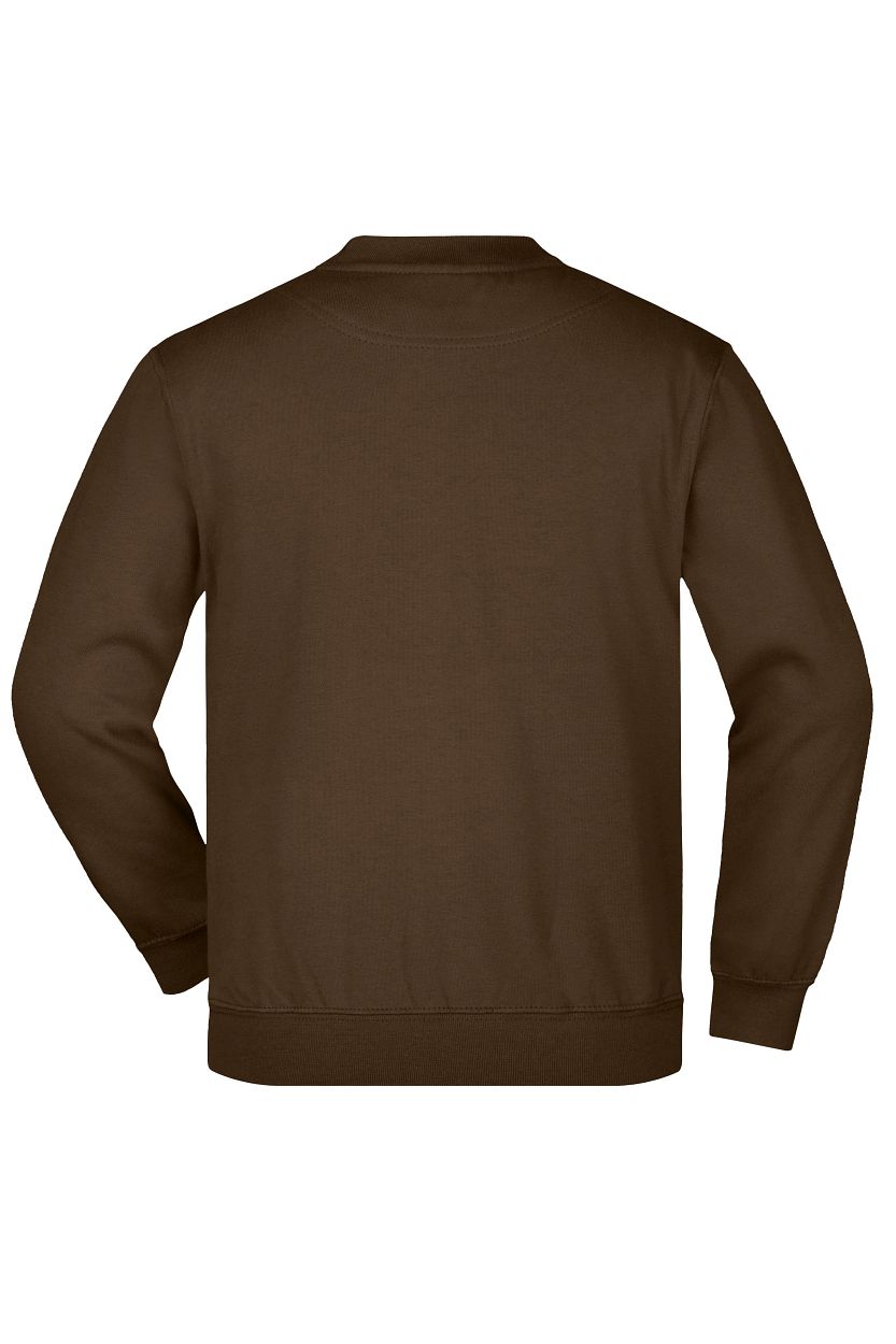 Round-Sweat Heavy Junior "JN040K" in Brown, Größe 2XL - Daiber