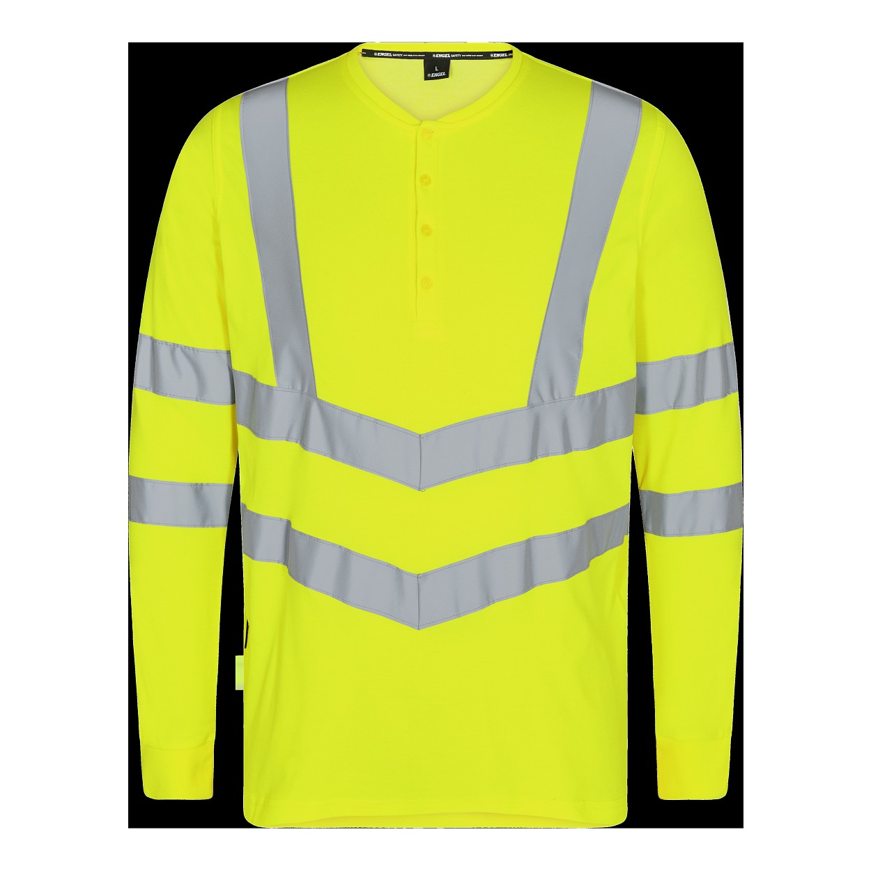 ENGEL Safety Grandad langarm-Shirt in Gelb, Größe XS