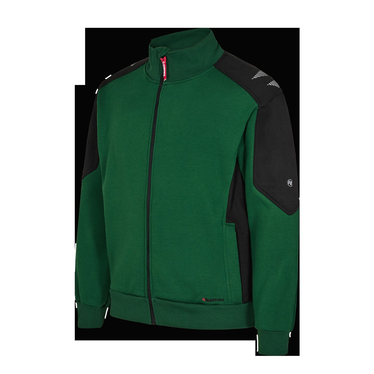 ENGEL Galaxy Sweatcardigan mit Kragen in Grün/Schwarz, Größe XS