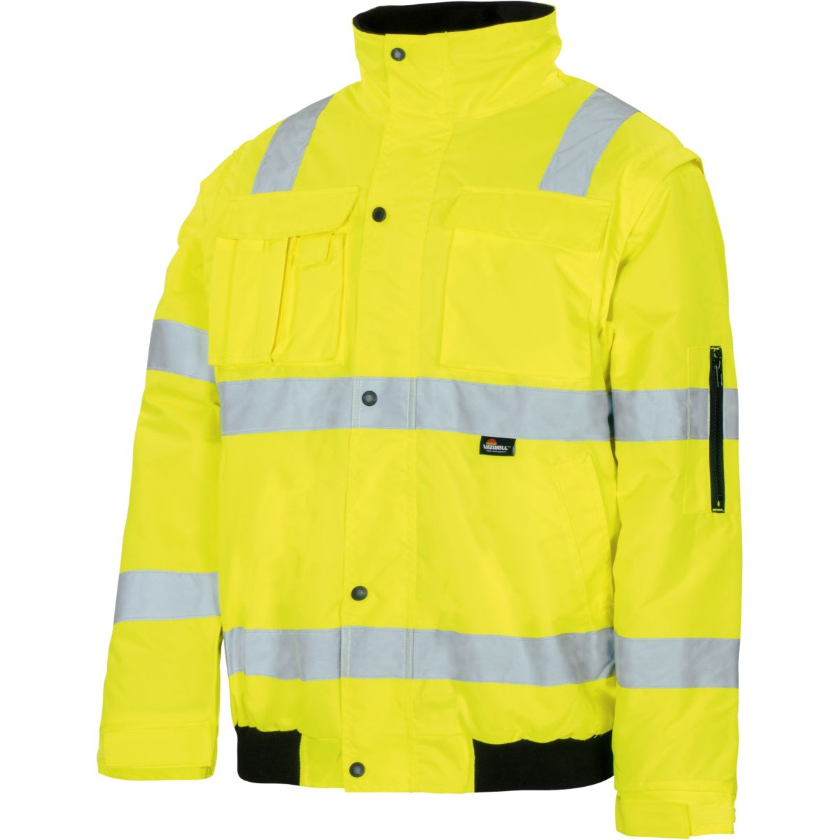 Pilotenjacke mit Schulterreflex leuchtgelb von Vizwell
