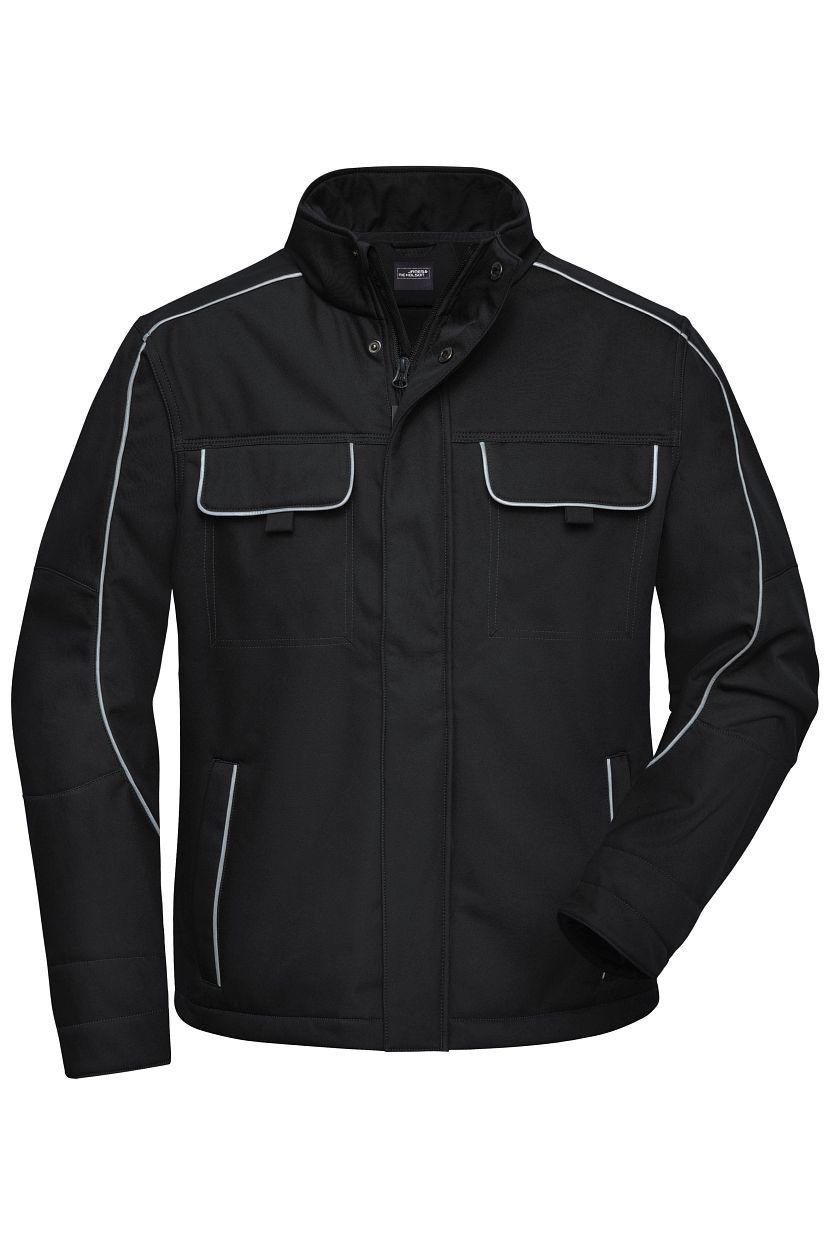 Workwear Softshell Jacket - SOLID - "JN884" in Black, Größe 6XL - Daiber