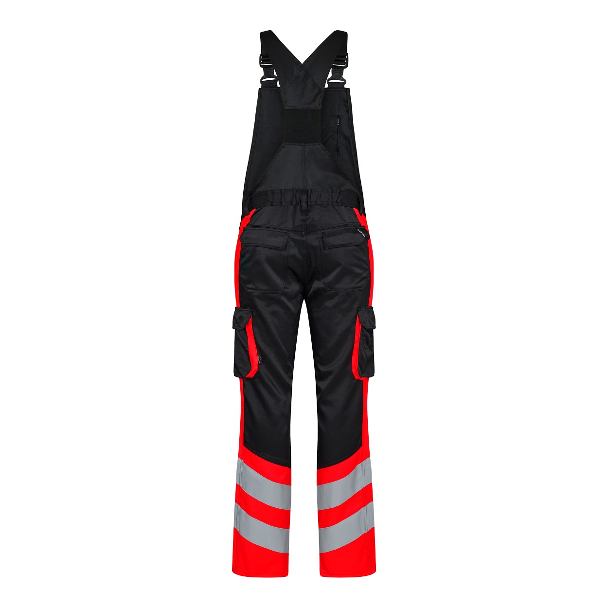 ENGEL Safety Light Latzhose in Schwarz/Rot, Größe 106