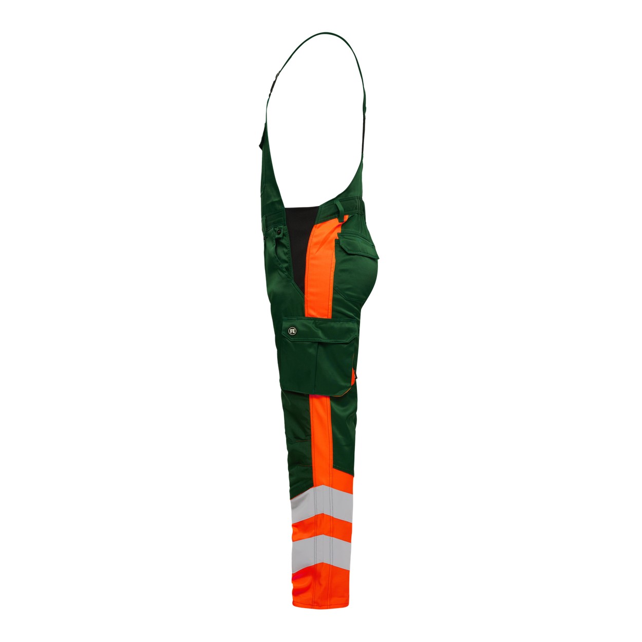 ENGEL Safety Light Latzhose in Grün/Orange, Größe 106