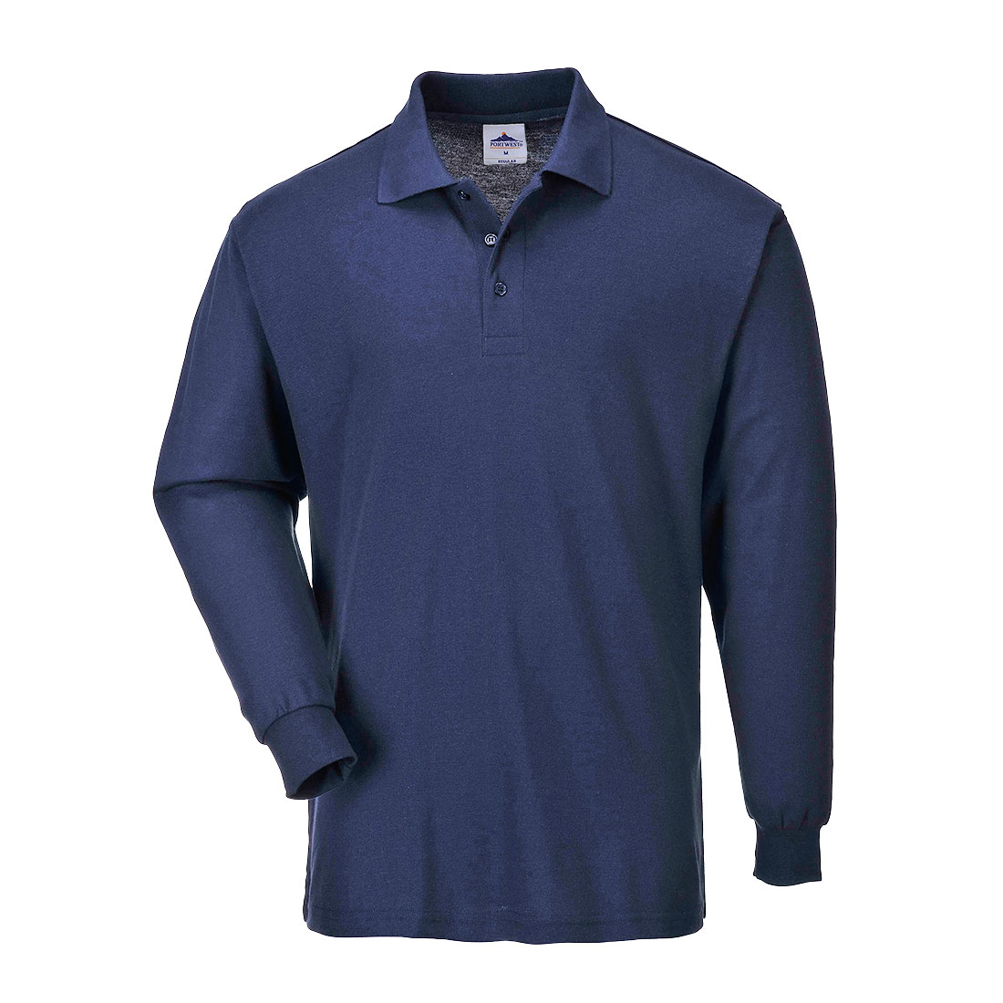 Genoa Langarm Polo-Shirt B212 in Marine, Größe M von Portwest